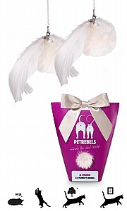 MORE FUNKY REBELS 2PCS CREAM משחק תליה לחתול קרם MORE FUNKY REBELS 2PCS CREAM משחק תליה לחתול קרם