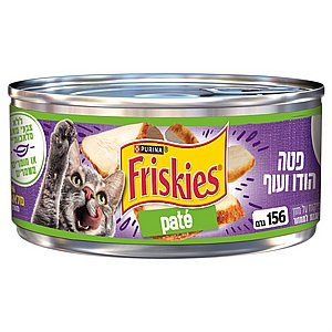 פריסקיז Friskies -שימור פטה הודו ועוף 156 גרם פריסקיז Friskies -שימור פטה הודו ועוף 156 גרם