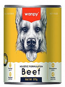שימור Wanpy לכלב פטה בקר 375 גרם שימור Wanpy לכלב פטה בקר 375 גרם