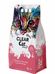 חול חתולים Clear Cat בריח טלק 10 ליטר חול חתולים Clear Cat בריח טלק 10 ליטר