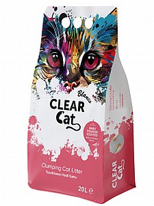 חול חתולים Clear Cat בניחוח טלק 20 ליטר חול חתולים Clear Cat בניחוח טלק 20 ליטר
