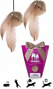 MORE FUNKY REBELS 2PCS CAPPUCCINO משחק תליה לחתול איכותי MORE FUNKY REBELS 2PCS CAPPUCCINO משחק תליה לחתול איכותי