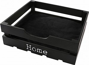 מיטת עץ עם כרית 45 ס"מ צבע שחור 217552 מיטת עץ עם כרית 45 ס"מ צבע שחור 217552