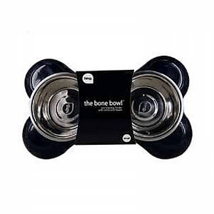 קערת האכלה כפולה בצורת עצם - צבע שחור - THE BONE DOUBLE BOWL CHIEN - מבית וופי קערת האכלה כפולה בצורת עצם - צבע שחור - THE BONE DOUBLE BOWL CHIEN - מבית וופי
